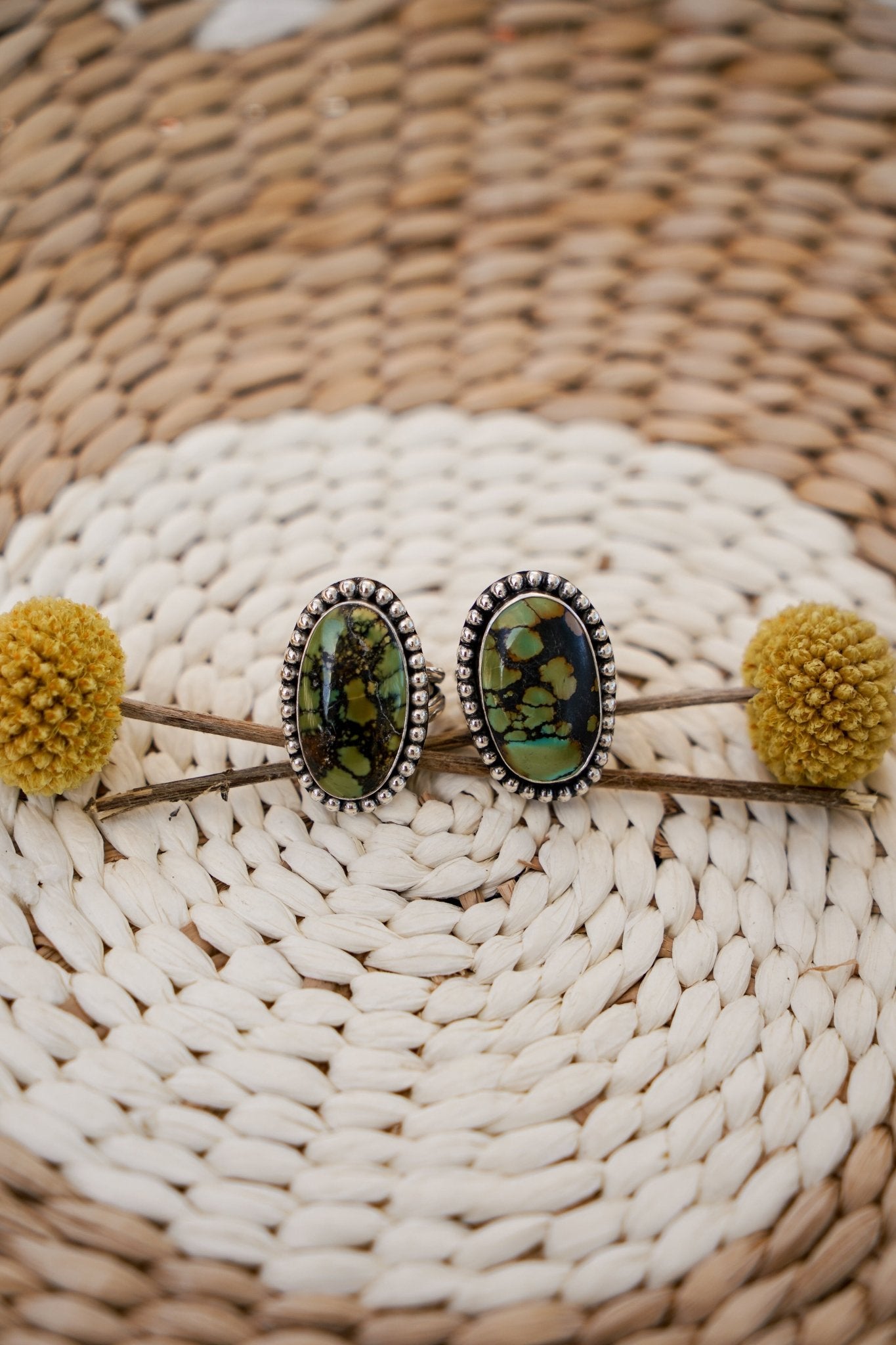 Hubei Turquoise Ring (Size 6.5) - Golden Road Crafted