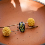 Hubei Turquoise Ring (Size 6.5) - Golden Road Crafted