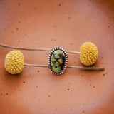 Hubei Turquoise Ring (Size 6.5) - Golden Road Crafted