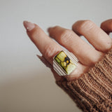 Hubei Turquoise Ring (Size 6.5 - 6.75) - Golden Road Crafted