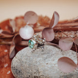 Hubei Turquoise Ring (Size 6.5 - 6.75) - Golden Road Crafted
