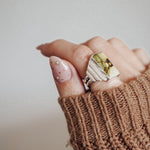 Hubei Turquoise Ring (Size 6.5 - 6.75) - Golden Road Crafted