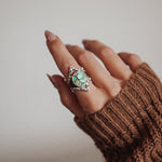 Hubei Turquoise Ring (Size 6.5 - 6.75) - Golden Road Crafted