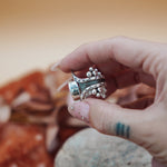 Hubei Turquoise Ring (Size 6.5 - 6.75) - Golden Road Crafted