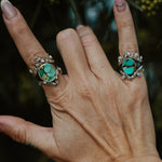 Hubei Turquoise Ring (Size 6.5 - 6.75) - Golden Road Crafted