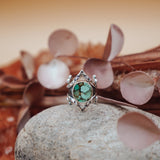 Hubei Turquoise Ring (Size 6.5 - 6.75) - Golden Road Crafted