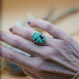 Hubei Turquoise Ring (Size 7) - Golden Road Crafted