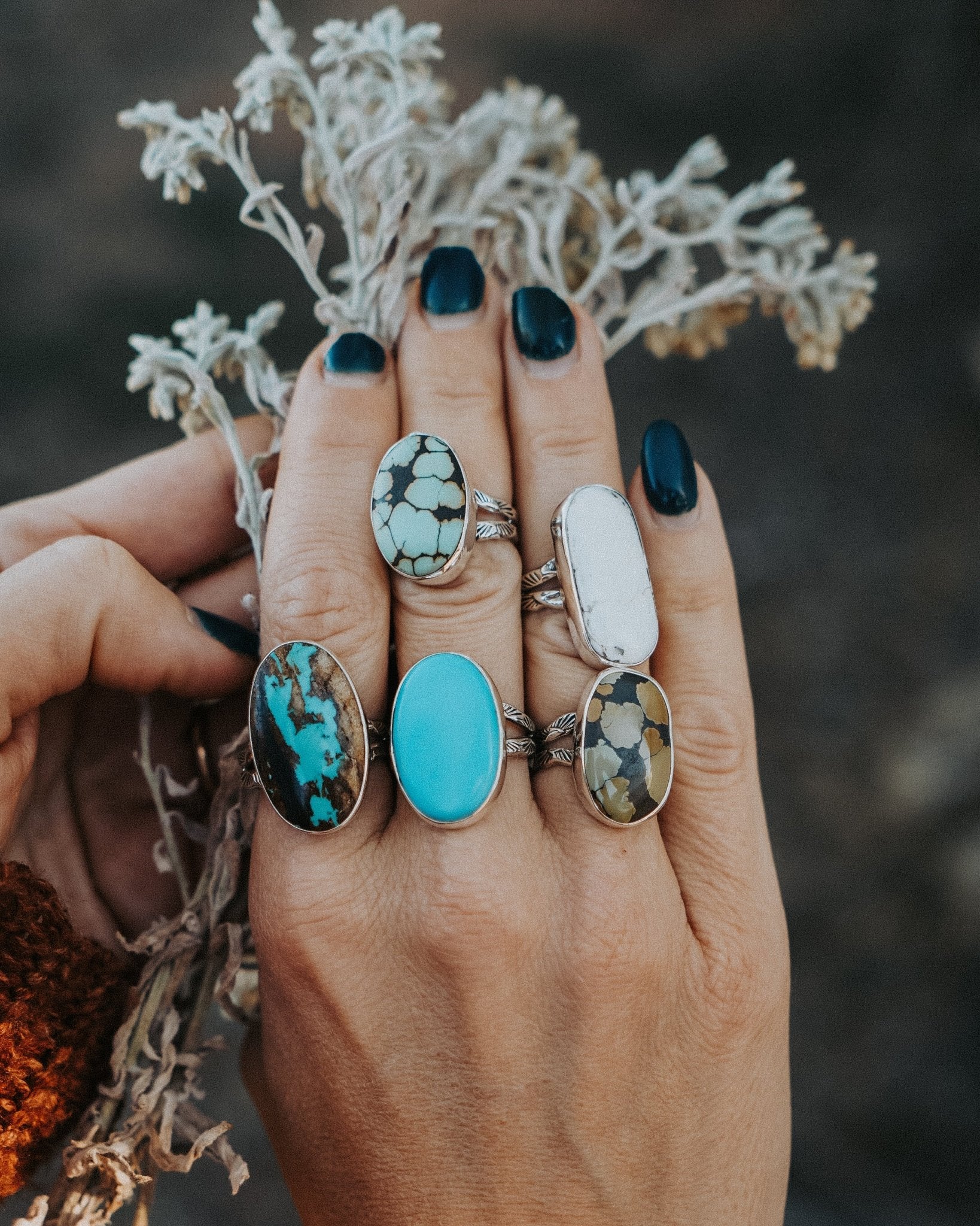 Hubei Turquoise Ring (Size 7) - Golden Road Crafted