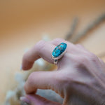 Hubei Turquoise Ring (Size 7) - Golden Road Crafted