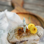 Hubei Turquoise Ring (Size 7) - Golden Road Crafted