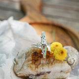 Hubei Turquoise Ring (Size 7) - Golden Road Crafted