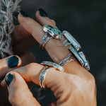 Hubei Turquoise Ring (Size 7) - Golden Road Crafted