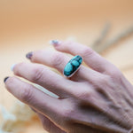 Hubei Turquoise Ring (Size 7) - Golden Road Crafted