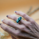 Hubei Turquoise Ring (Size 7) - Golden Road Crafted
