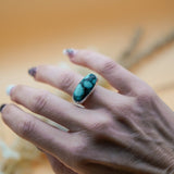 Hubei Turquoise Ring (Size 7) - Golden Road Crafted
