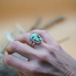Hubei Turquoise Ring (Size 7) - Golden Road Crafted