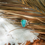 Hubei Turquoise Ring (Size 7.5) - Golden Road Crafted