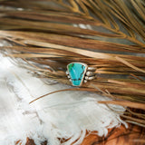 Hubei Turquoise Ring (Size 7.5) - Golden Road Crafted