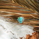 Hubei Turquoise Ring (Size 7.5) - Golden Road Crafted