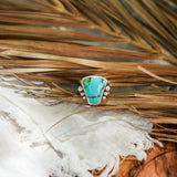 Hubei Turquoise Ring (Size 7.5) - Golden Road Crafted