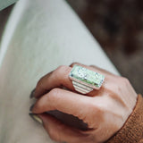 Hubei Turquoise Ring (Size 7.5) - Golden Road Crafted