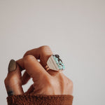 Hubei Turquoise Ring (Size 8) - Golden Road Crafted