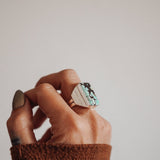 Hubei Turquoise Ring (Size 8) - Golden Road Crafted