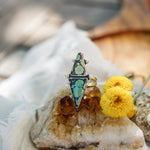 Hubei Turquoise Ring (Size 8) - Golden Road Crafted