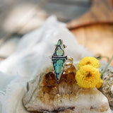 Hubei Turquoise Ring (Size 8) - Golden Road Crafted