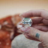 Hubei Turquoise Ring (Size 8 - 8.25) - Golden Road Crafted