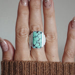 Hubei Turquoise Ring (Size 8 - 8.25) - Golden Road Crafted