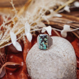 Hubei Turquoise Ring (Size 8) - Golden Road Crafted