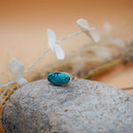 Hubei Turquoise Ring (Size 9.25) - Golden Road Crafted
