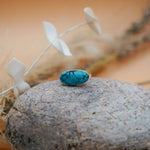 Hubei Turquoise Ring (Size 9.25) - Golden Road Crafted