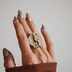 Hubei Turquoise Ring (Size 9.5) - Golden Road Crafted
