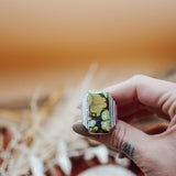 Hubei Turquoise Ring (Size 9.5) - Golden Road Crafted