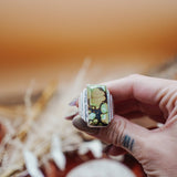 Hubei Turquoise Ring (Size 9.5) - Golden Road Crafted