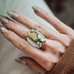 Hubei Turquoise Ring (Size 9.5) - Golden Road Crafted