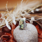 Hubei Turquoise Ring (Size 9.5) - Golden Road Crafted