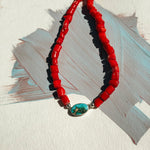 IYKYK Choker in Sonoran Mtn w/ Coral Beads - Golden Road Crafted