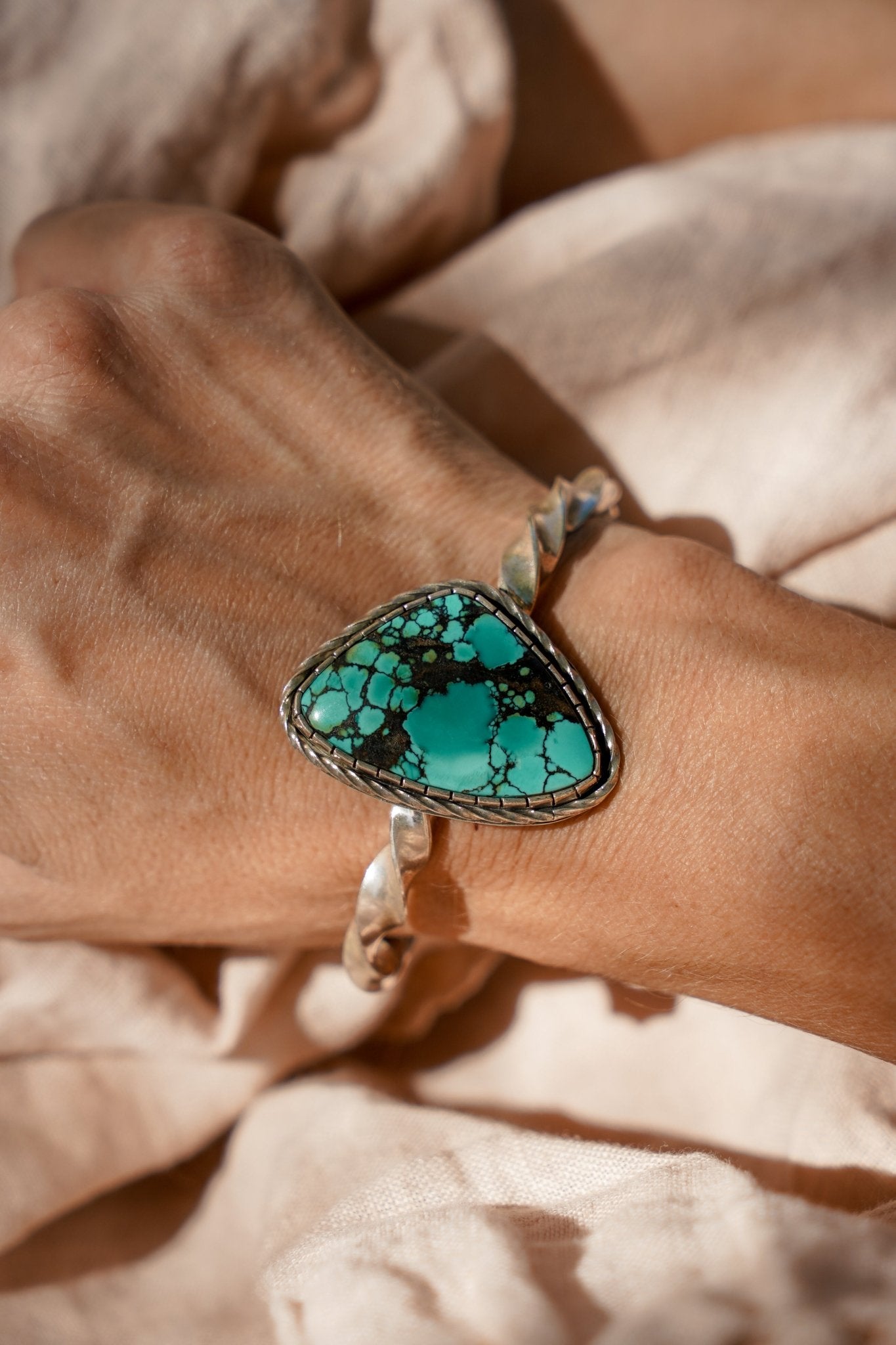 Kingman Turquoise Cuff - Golden Road Crafted