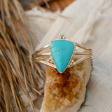 Kingman Turquoise Cuff - Golden Road Crafted