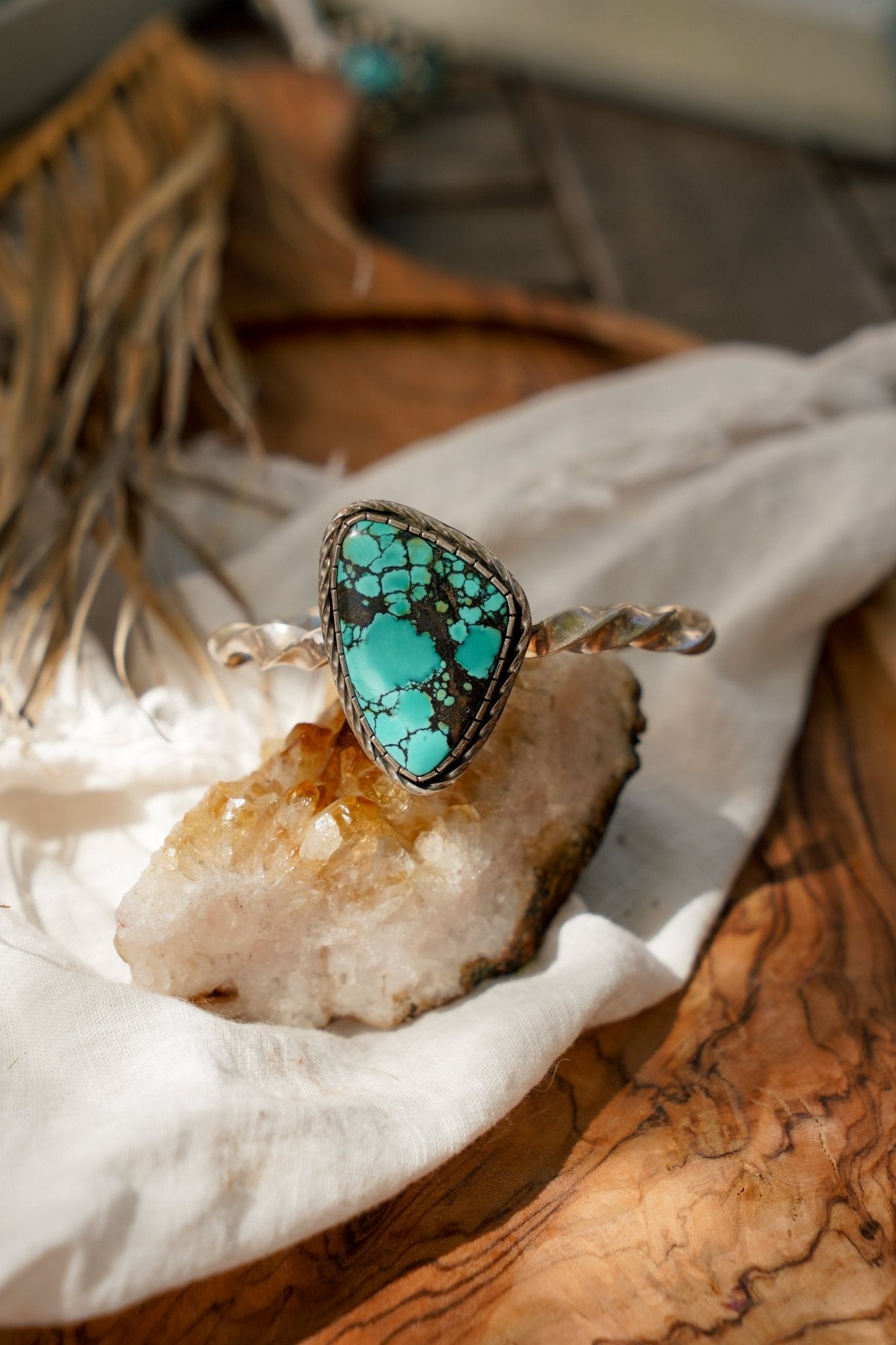 Kingman Turquoise Cuff - Golden Road Crafted