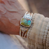 Kingman Turquoise Cuff - Golden Road Crafted