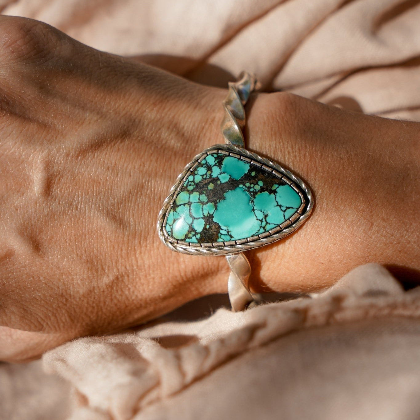 Kingman Turquoise Cuff - Golden Road Crafted