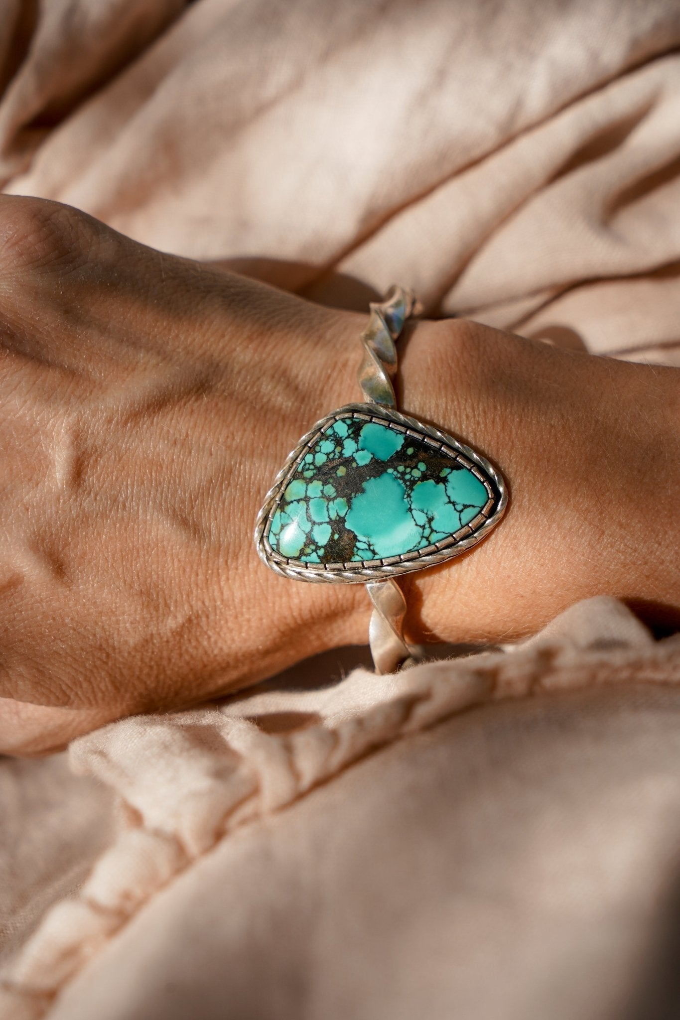 Kingman Turquoise Cuff - Golden Road Crafted