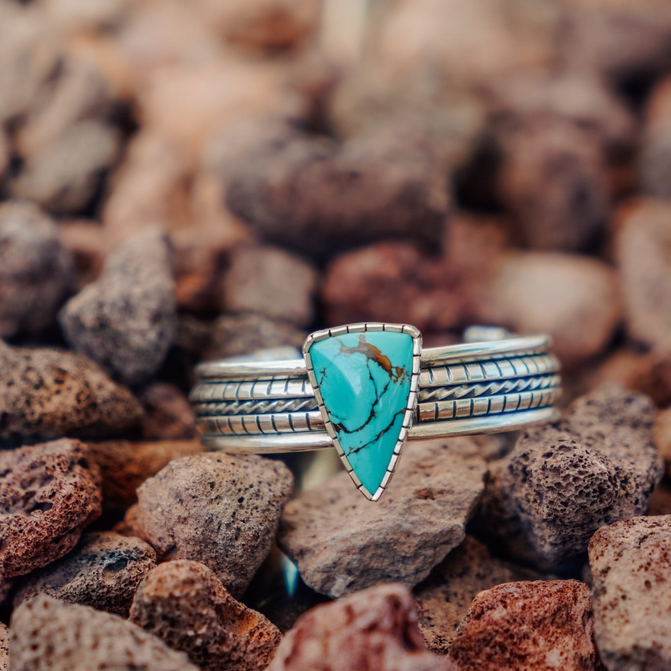 Kingman Turquoise Cuff - Golden Road Crafted