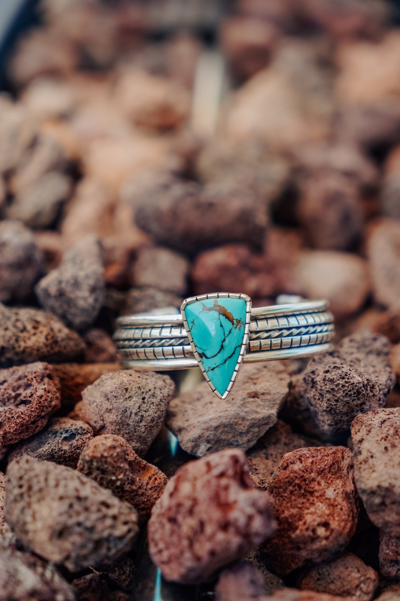 Kingman Turquoise Cuff - Golden Road Crafted