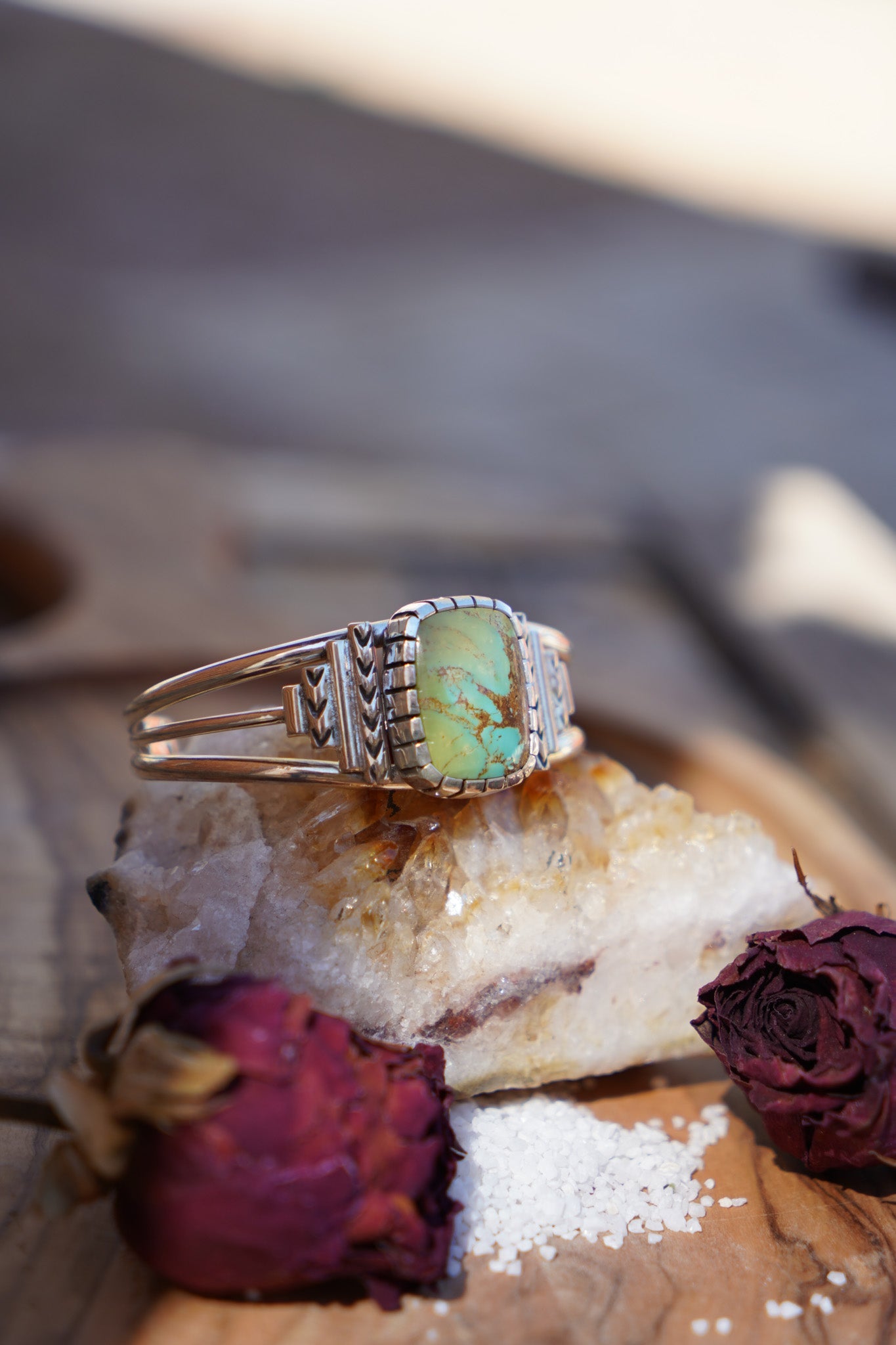 Kingman Turquoise Cuff - Golden Road Crafted