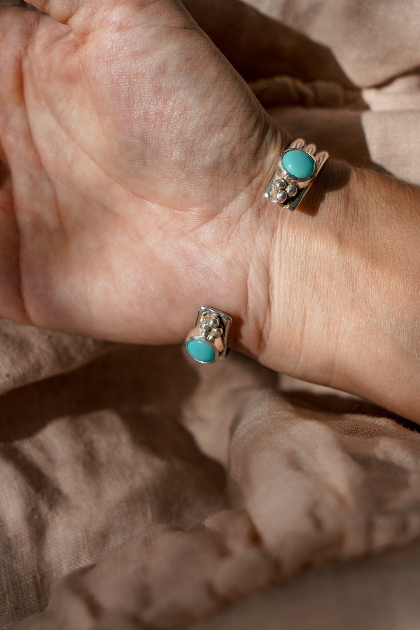 Kingman Turquoise Cuff - Golden Road Crafted